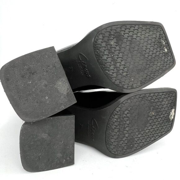 Circus by Sam Edelman Black Chunky Ankle Boots with Heel - Size 7.5M - Picture 11 of 12